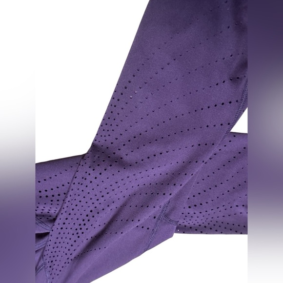 Womens Members Mark Purple Perforated Legging Pant Size Medium EUC - Picture 6 of 13